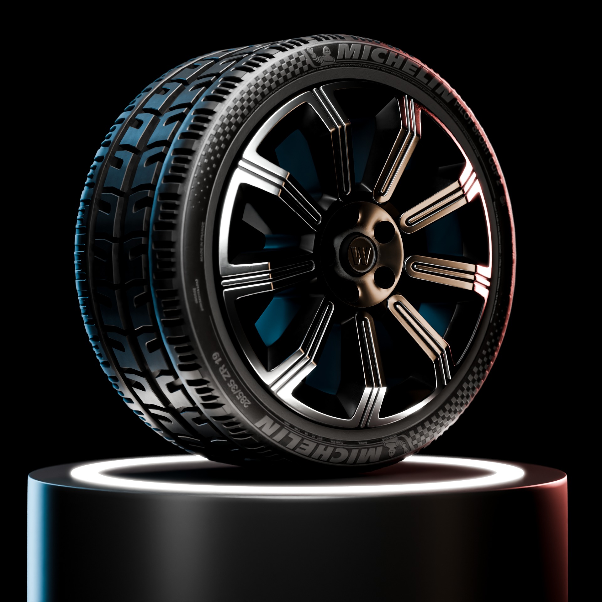 High-Detail Realistic Wheel Concept Design - 4K Textures Low-poly 3D model_2