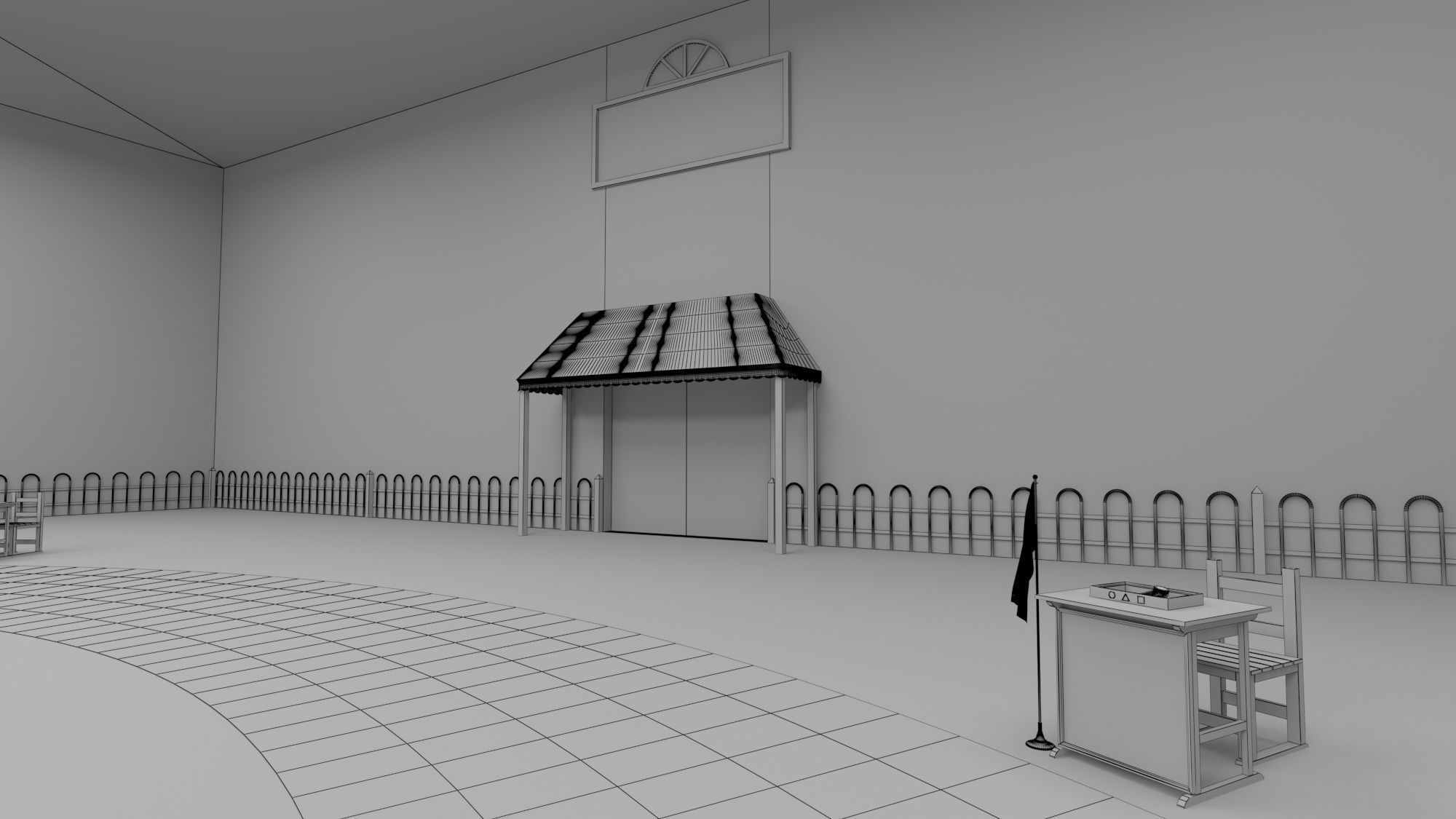 Squid Game season 2  six legs game scene  3D model_16