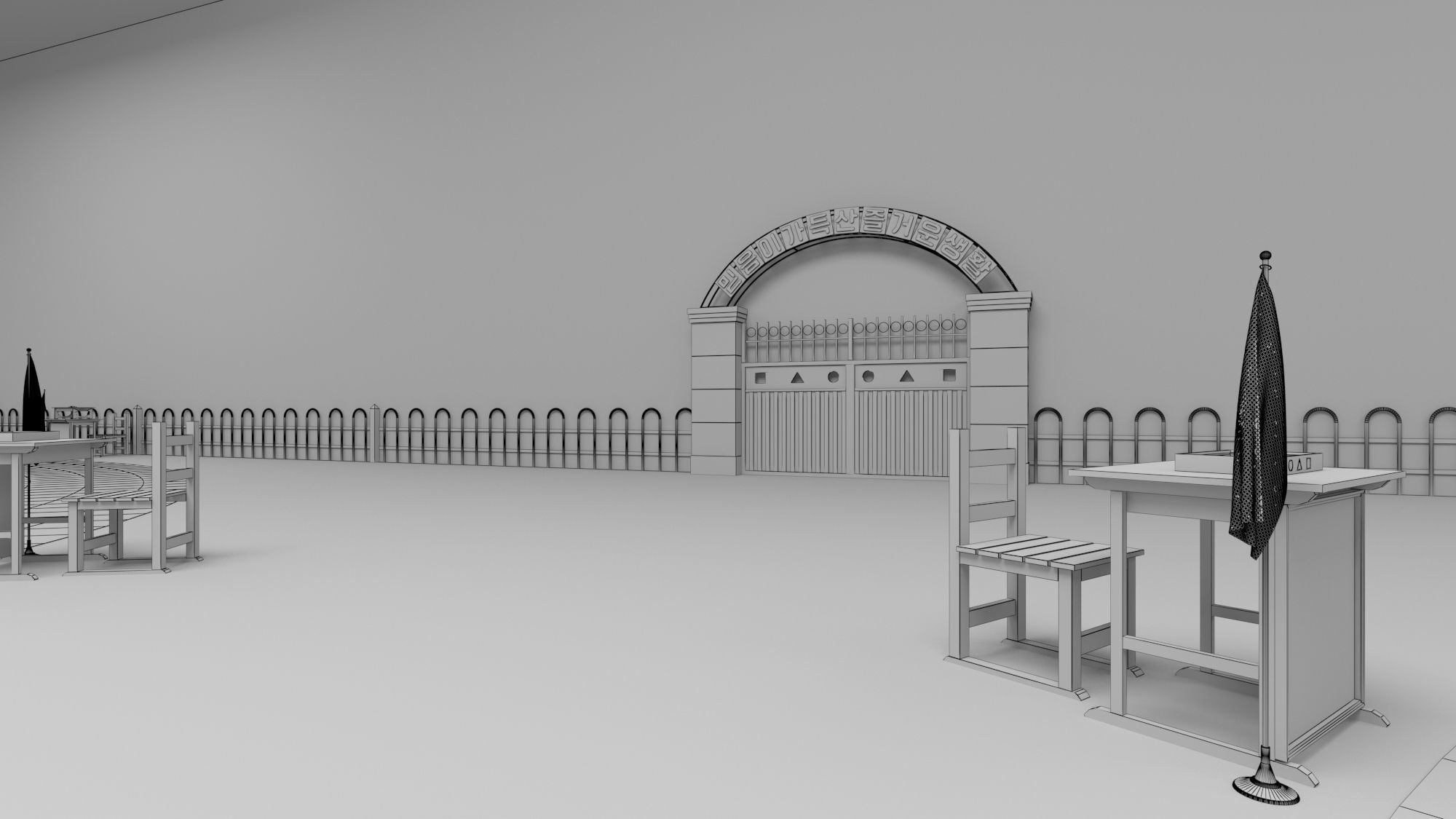 Squid Game season 2  six legs game scene  3D model_15