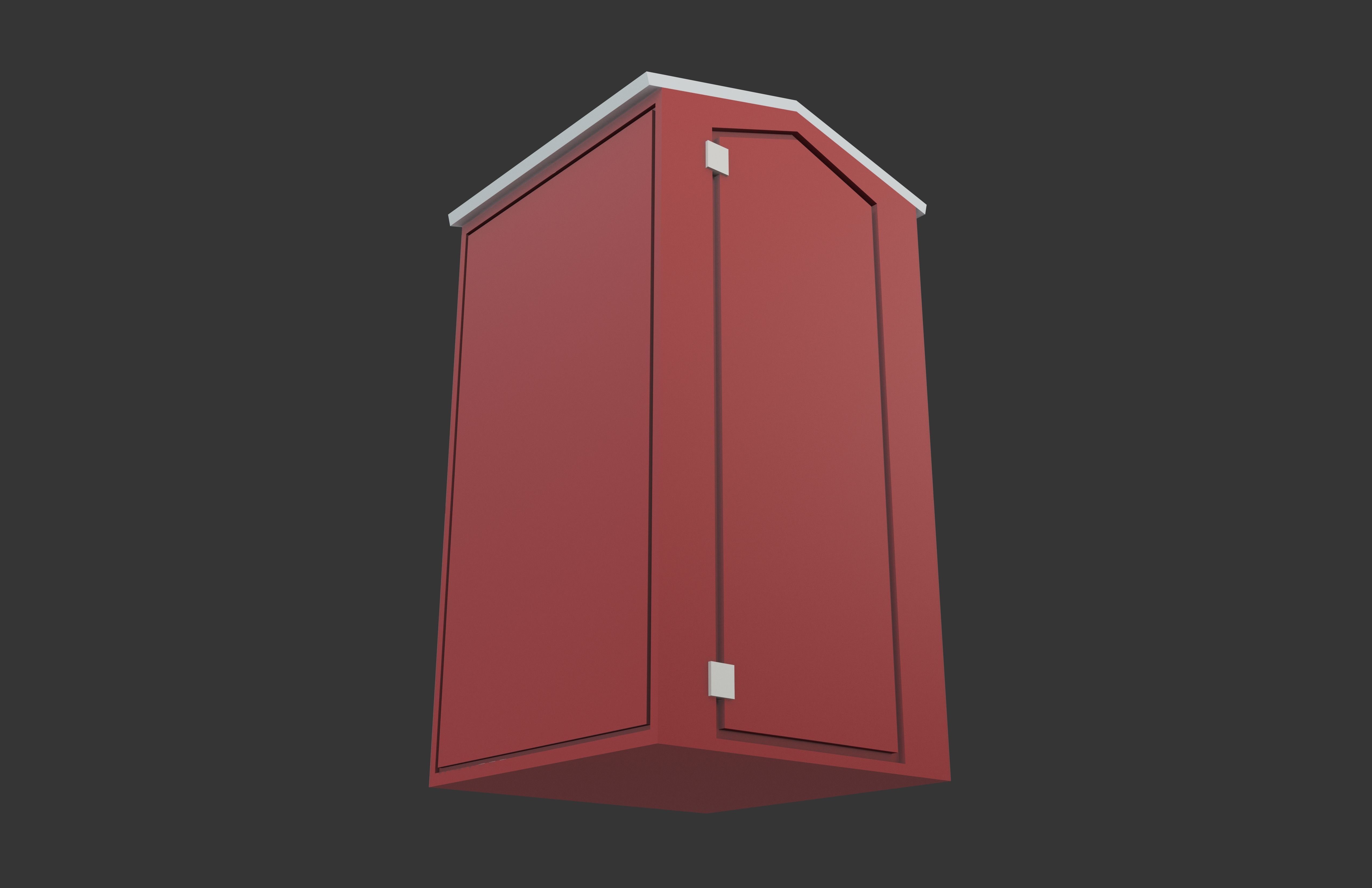 Porta Potty v1 002 Low-poly 3D model_3