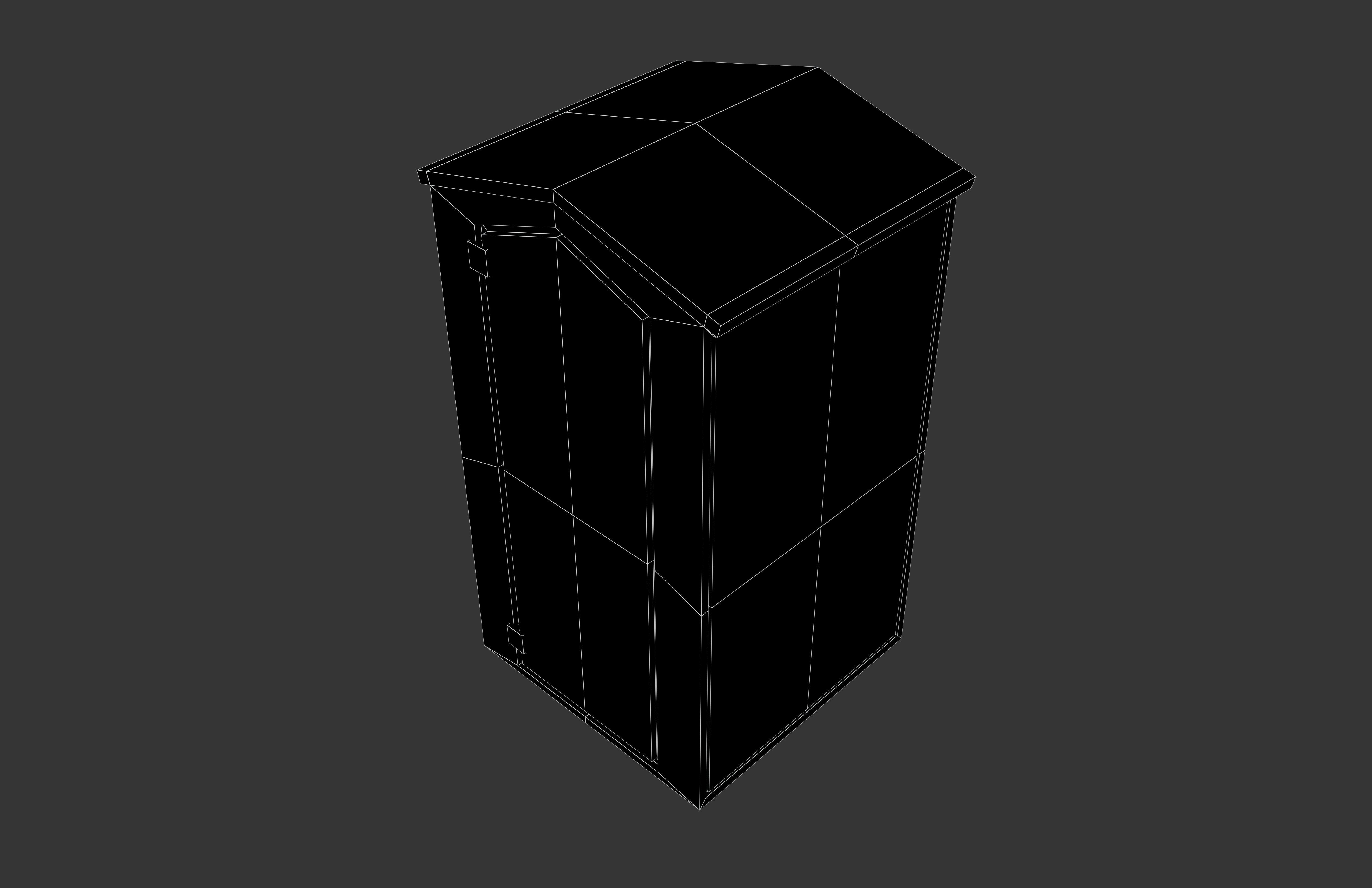 Porta Potty v1 002 Low-poly 3D model_5