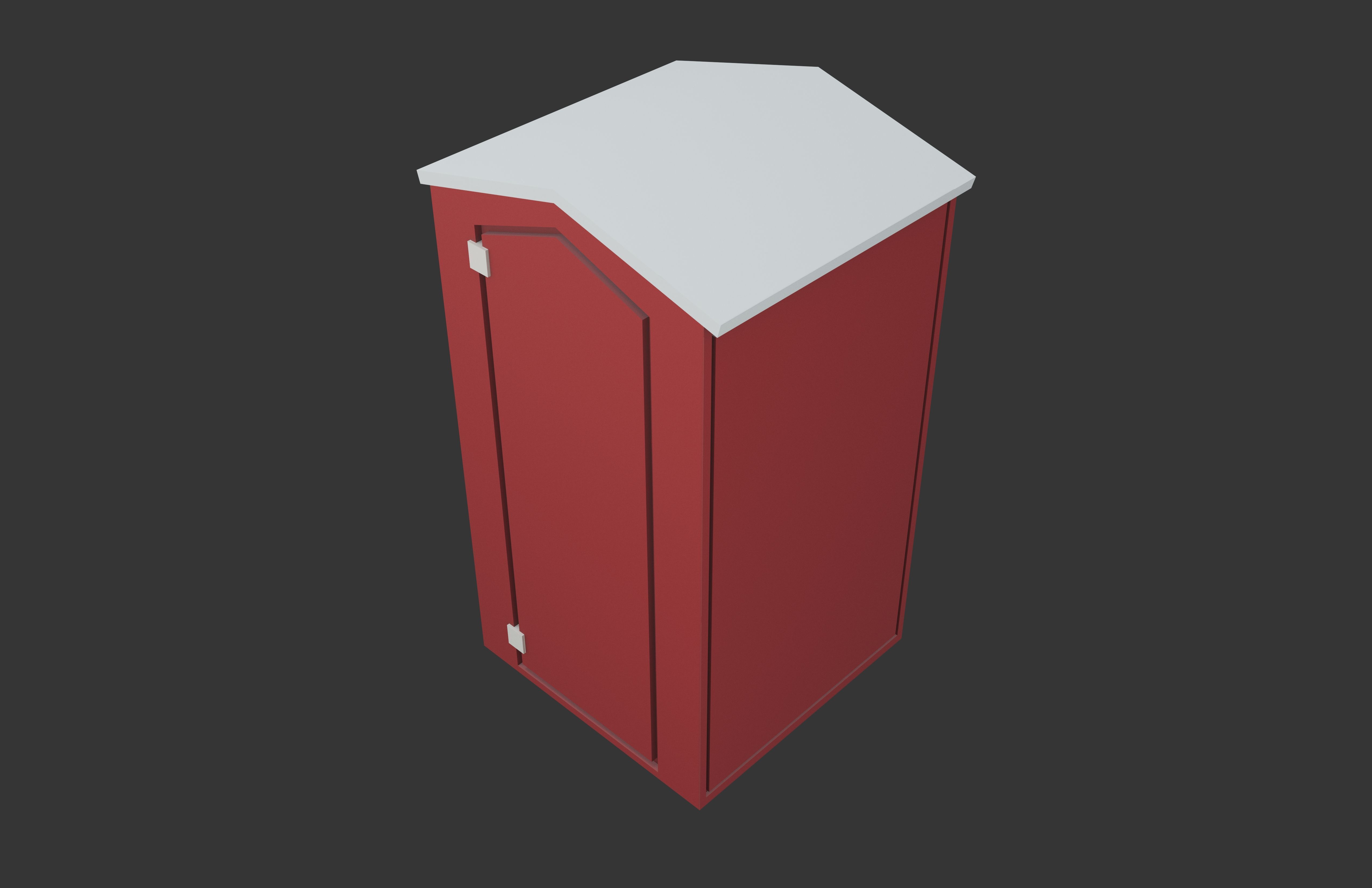 Porta Potty v1 002 Low-poly 3D model_1