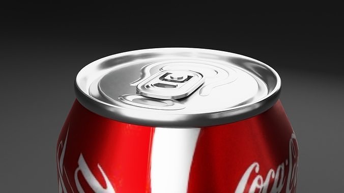 Caca Cola Can Low-poly 3D model 2
