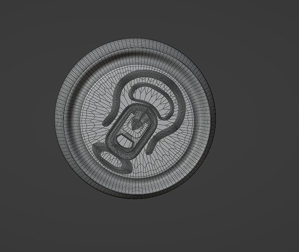 Caca Cola Can Low-poly 3D model 7