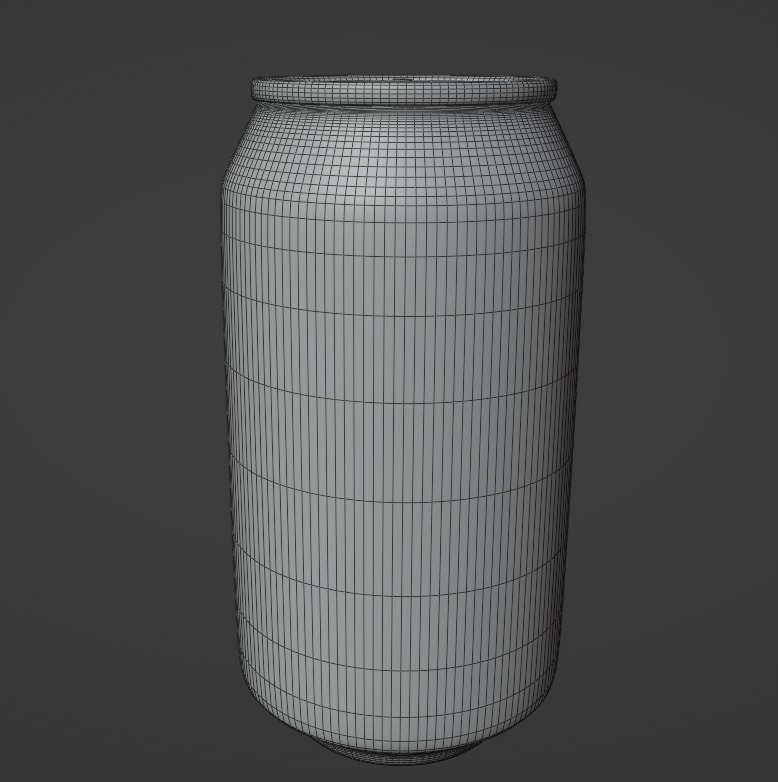 Caca Cola Can Low-poly 3D model_5