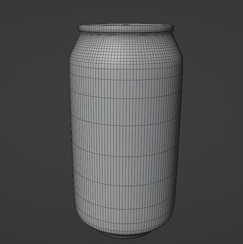 Caca Cola Can Low-poly 3D model 6