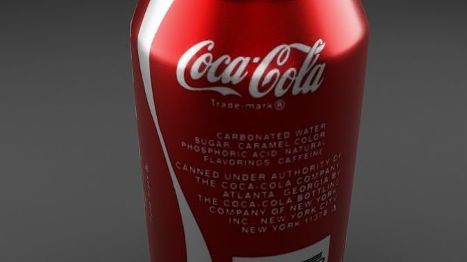 Caca Cola Can Low-poly 3D model 5