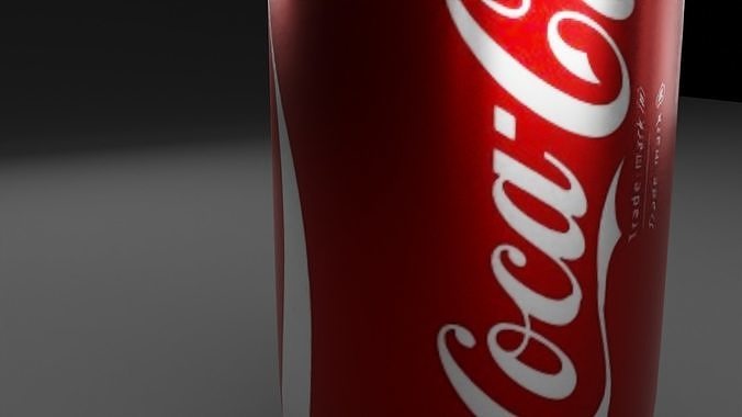 Caca Cola Can Low-poly 3D model 3