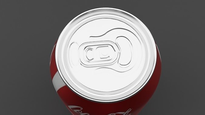 Caca Cola Can Low-poly 3D model 4