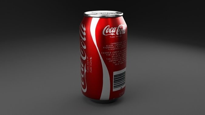 Caca Cola Can Low-poly 3D model