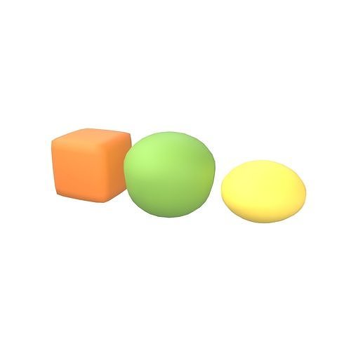 Mixed Vegetables v1 001 Low-poly 3D model