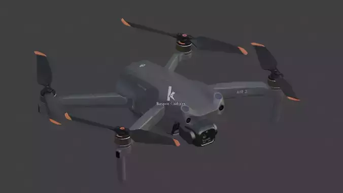 DJI Air 2S Drone 3D Model