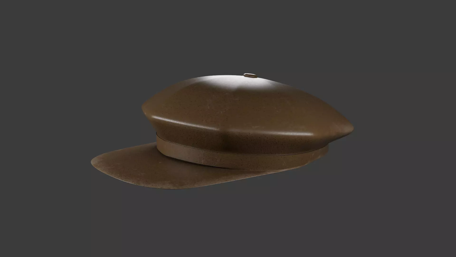 Newsboy cap 3D model_0