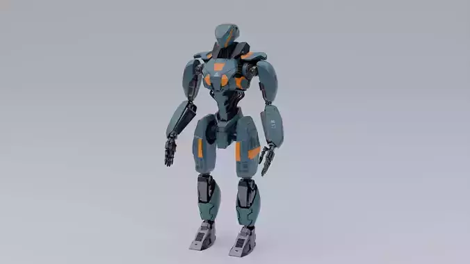 Mechanical robot 3D model