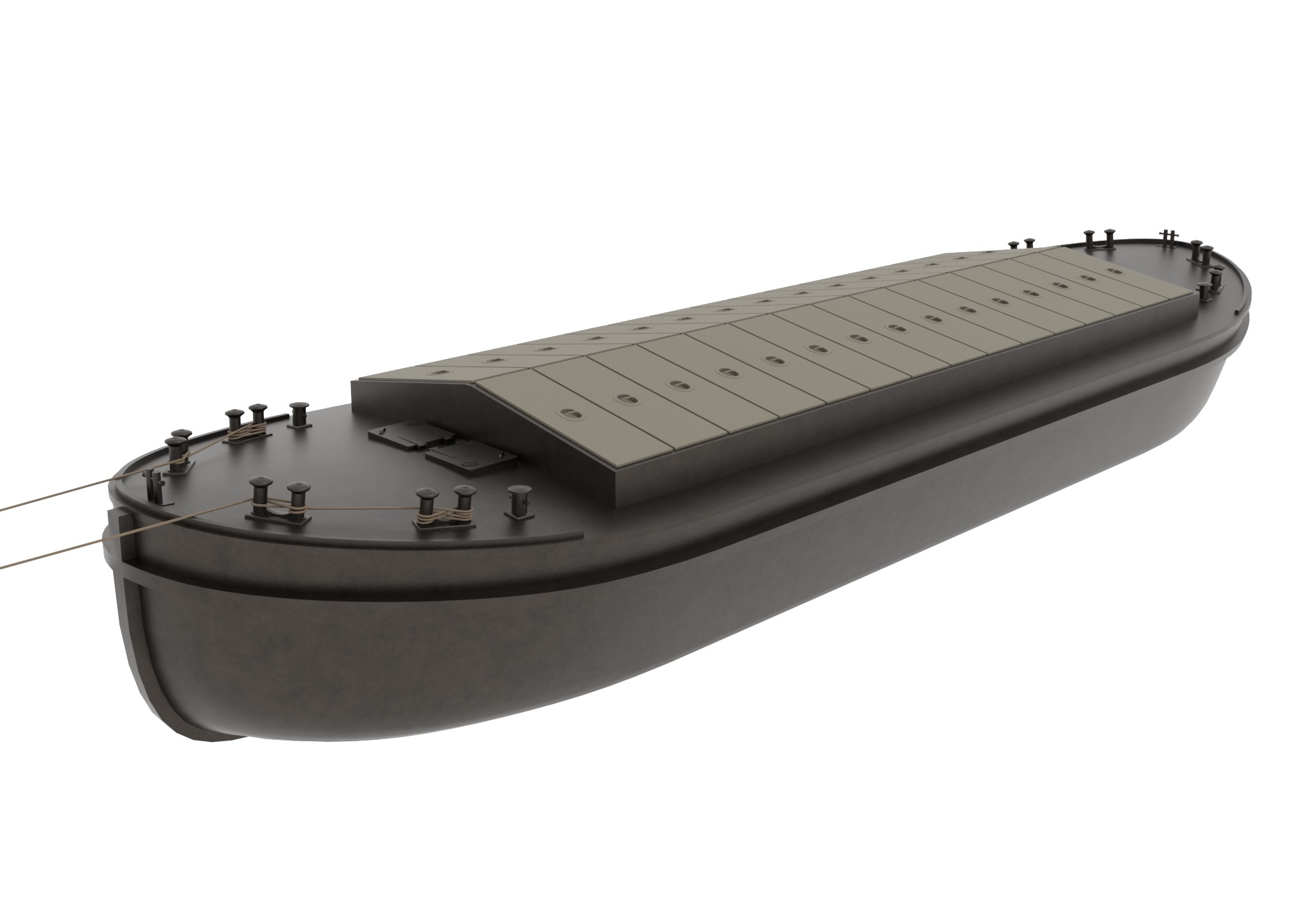 Steam Tug and Cargo Barge 3D model_11