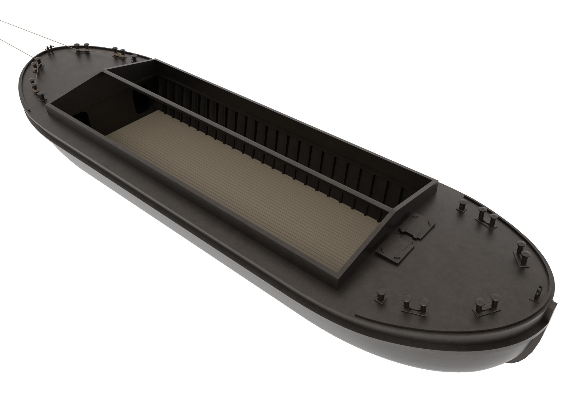 Steam Tug and Cargo Barge 3D model_12