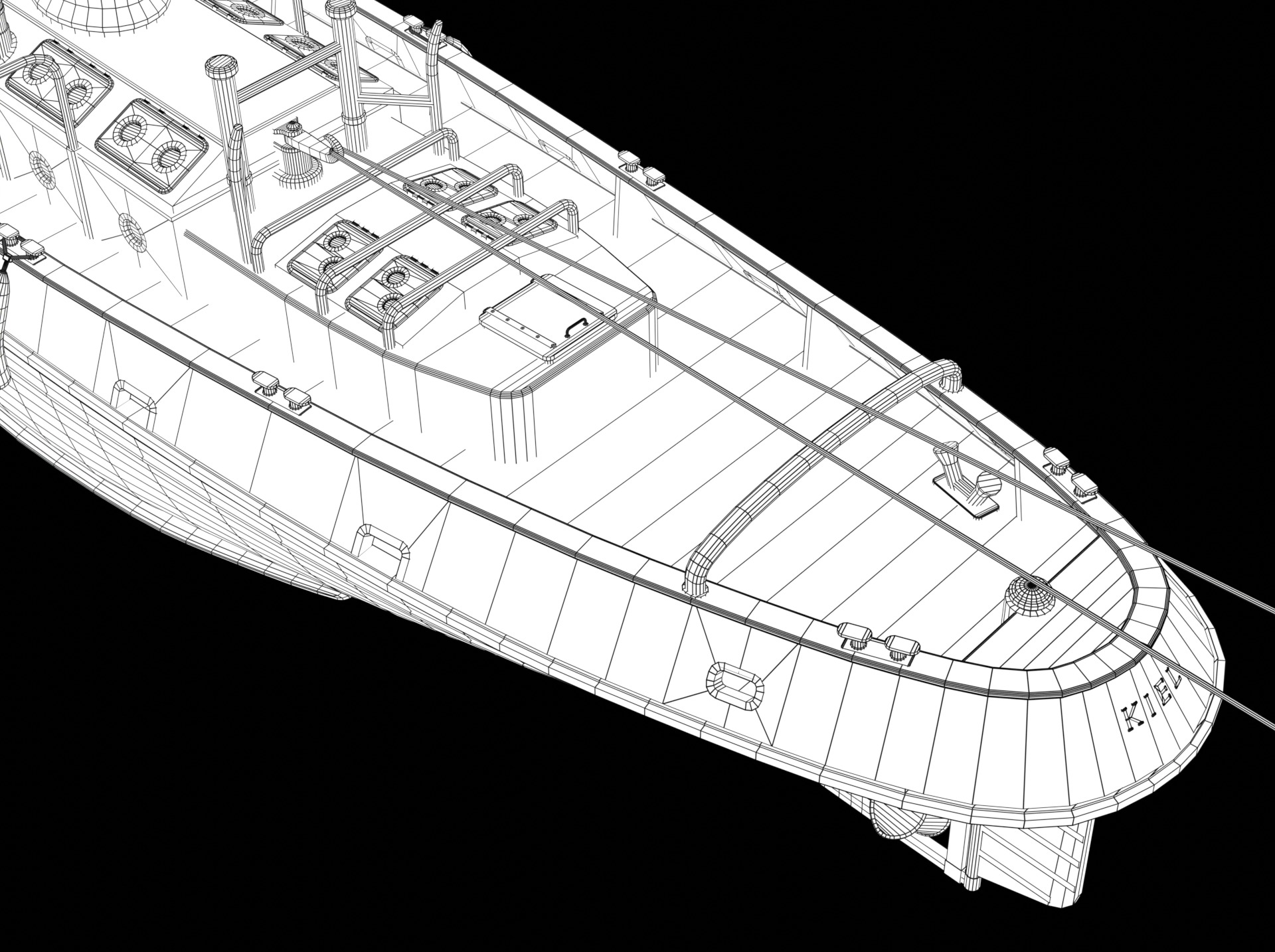 Steam Tug and Cargo Barge 3D model_20