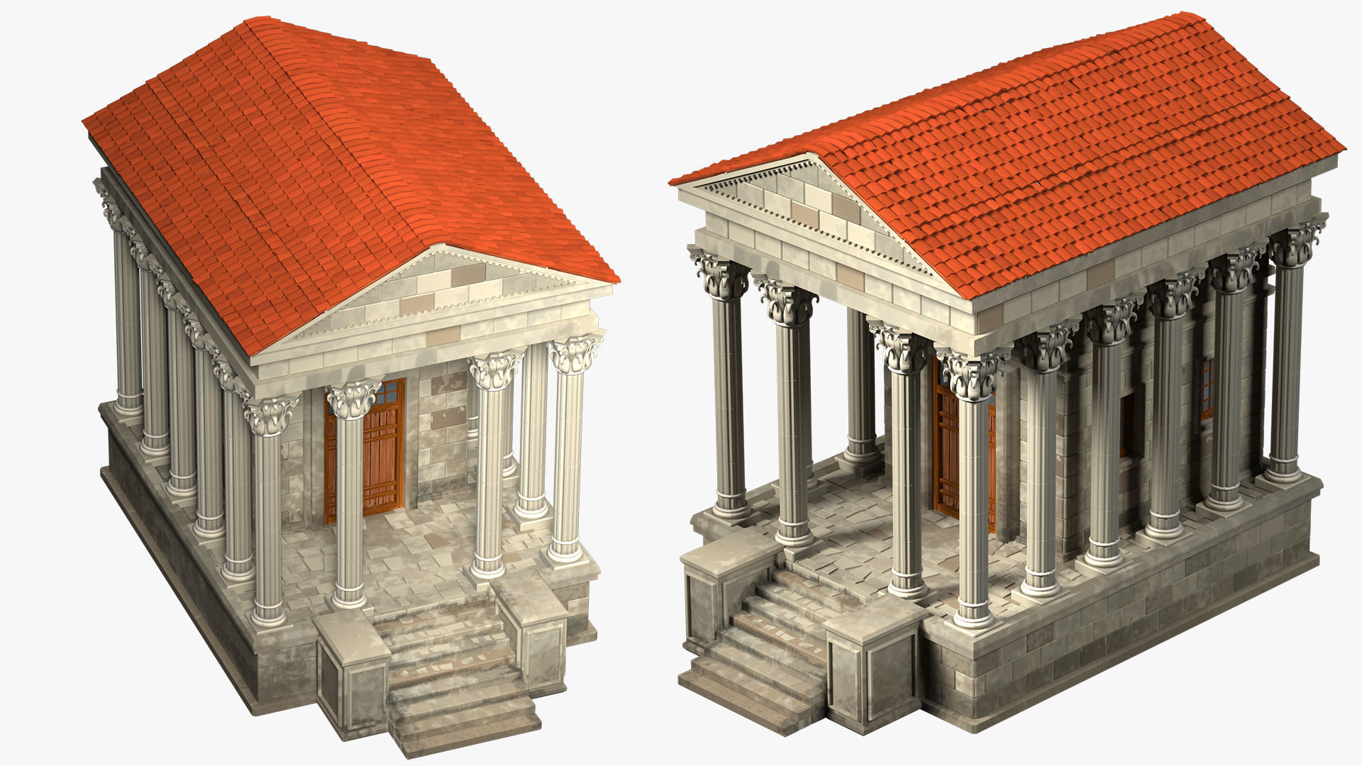 old building with columns ancient greece high-poly 3D model_15
