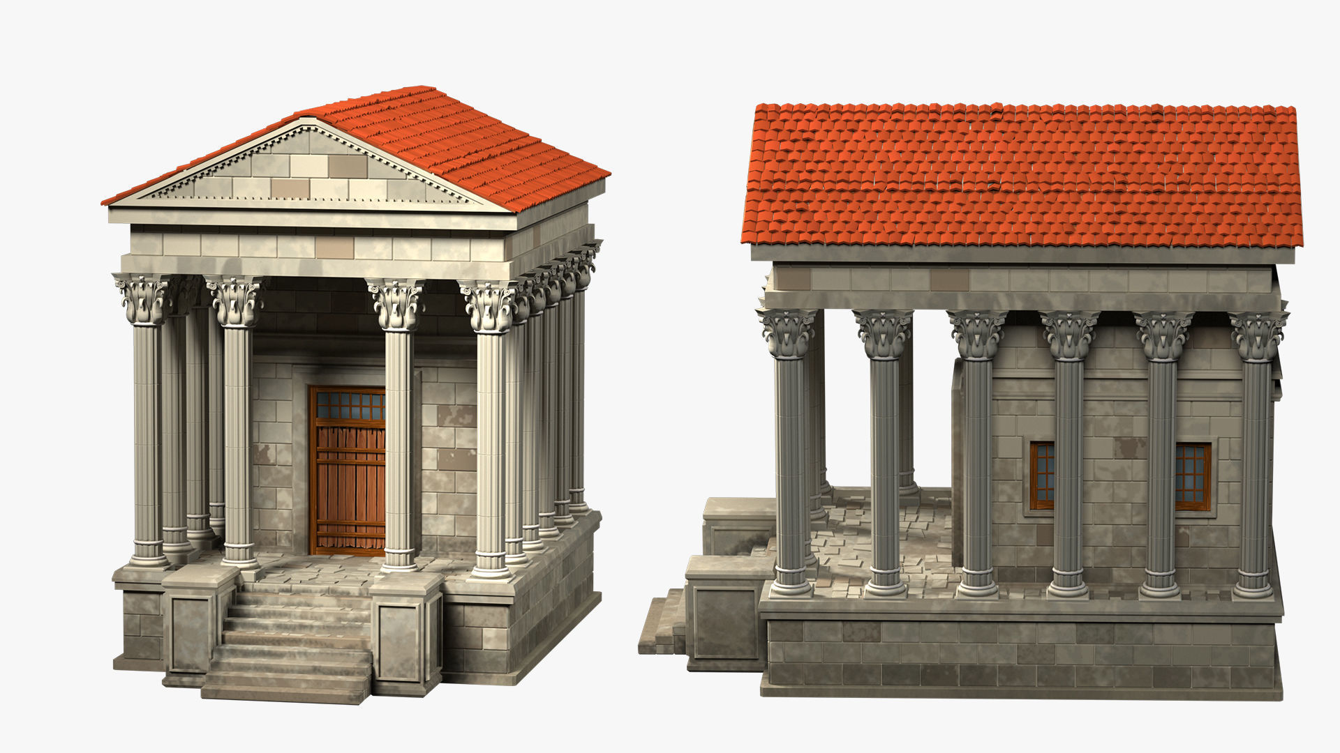 old building with columns ancient greece high-poly 3D model_14
