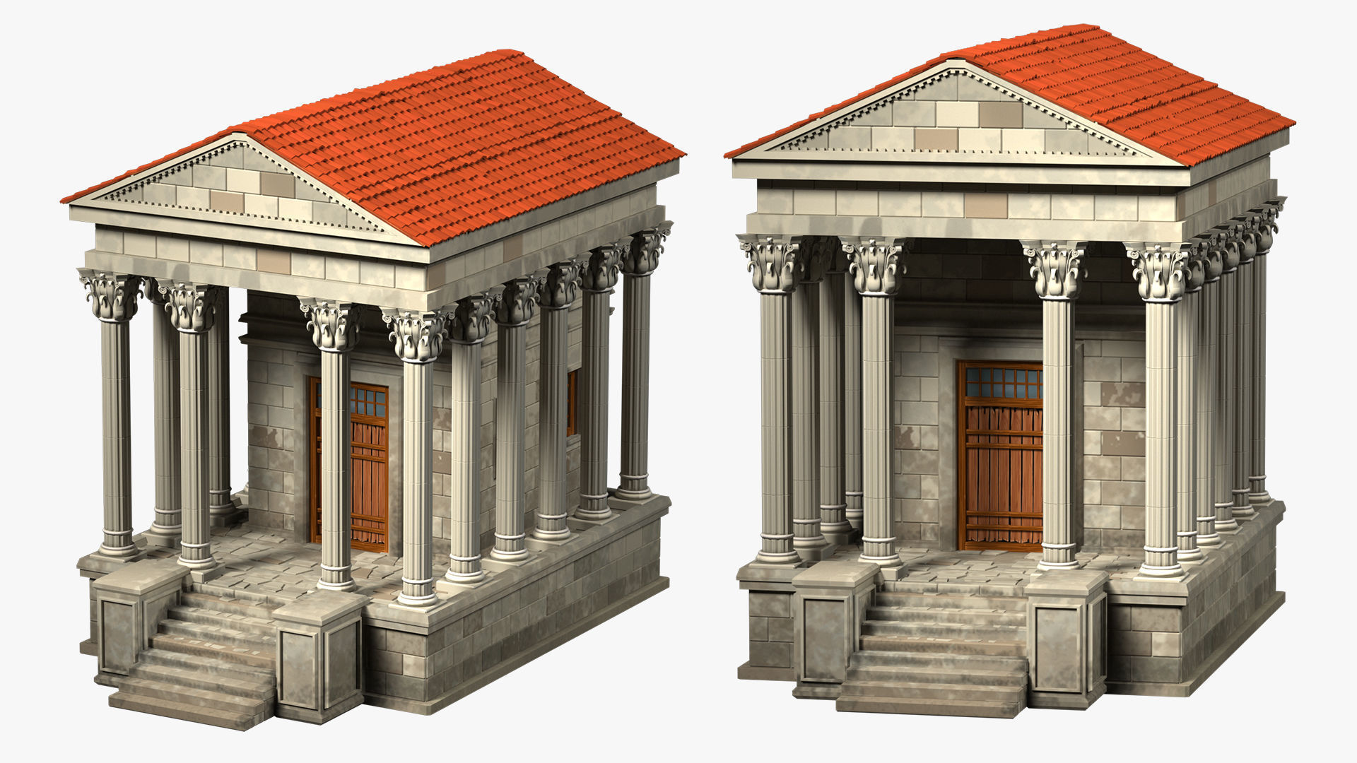 old building with columns ancient greece high-poly 3D model_4