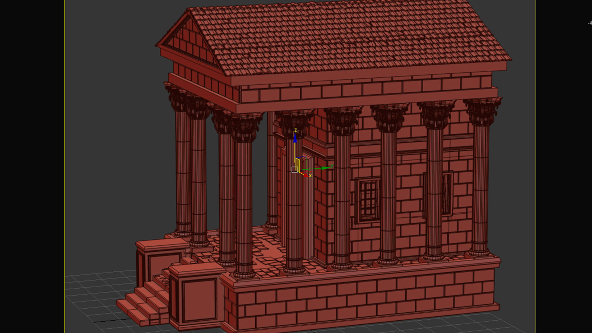 old building with columns ancient greece high-poly 3D model_18
