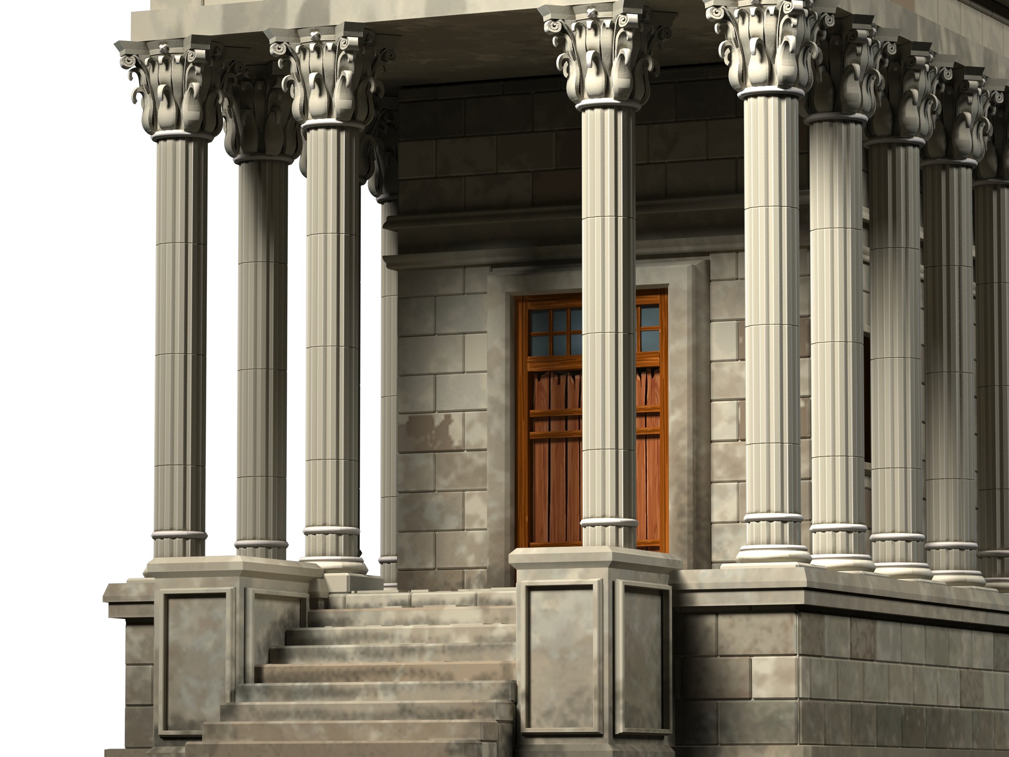 old building with columns ancient greece high-poly 3D model_13