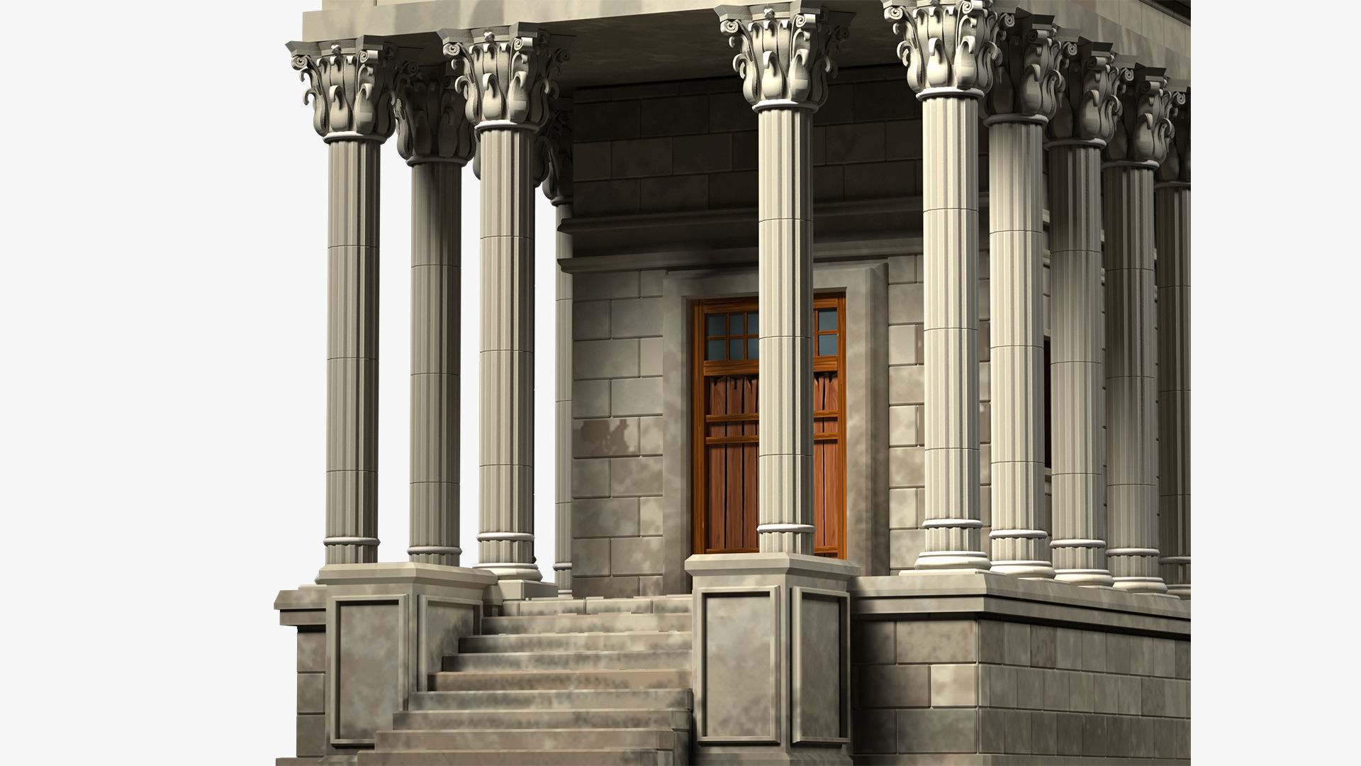 old building with columns ancient greece high-poly 3D model_6