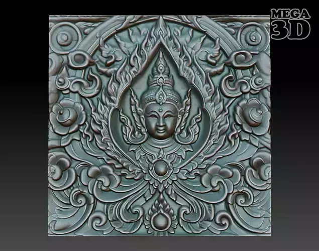 Asia Temple Wall 07-250111 3D print model