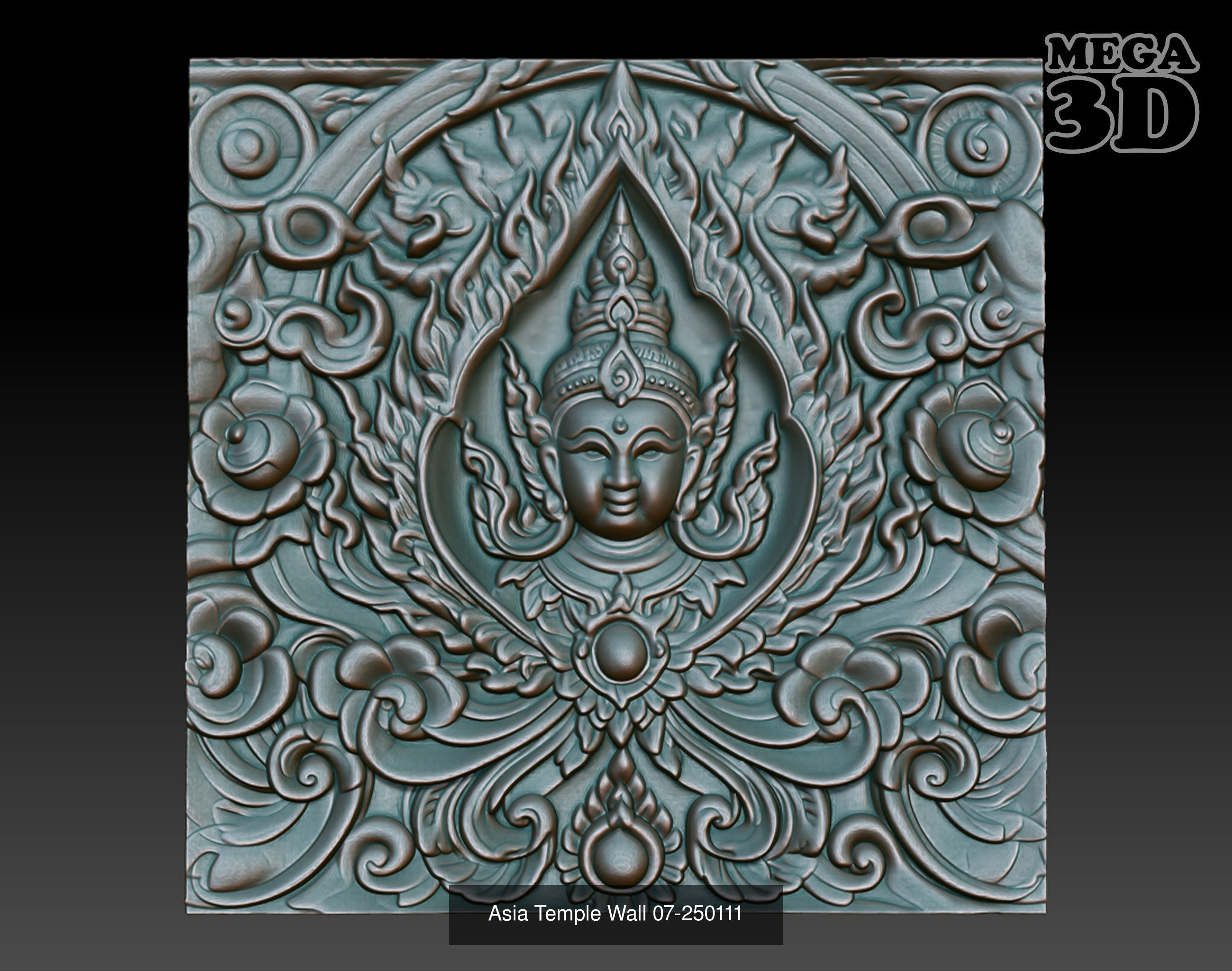 Asia Temple Wall Pack 250111 3D Model Collection_4