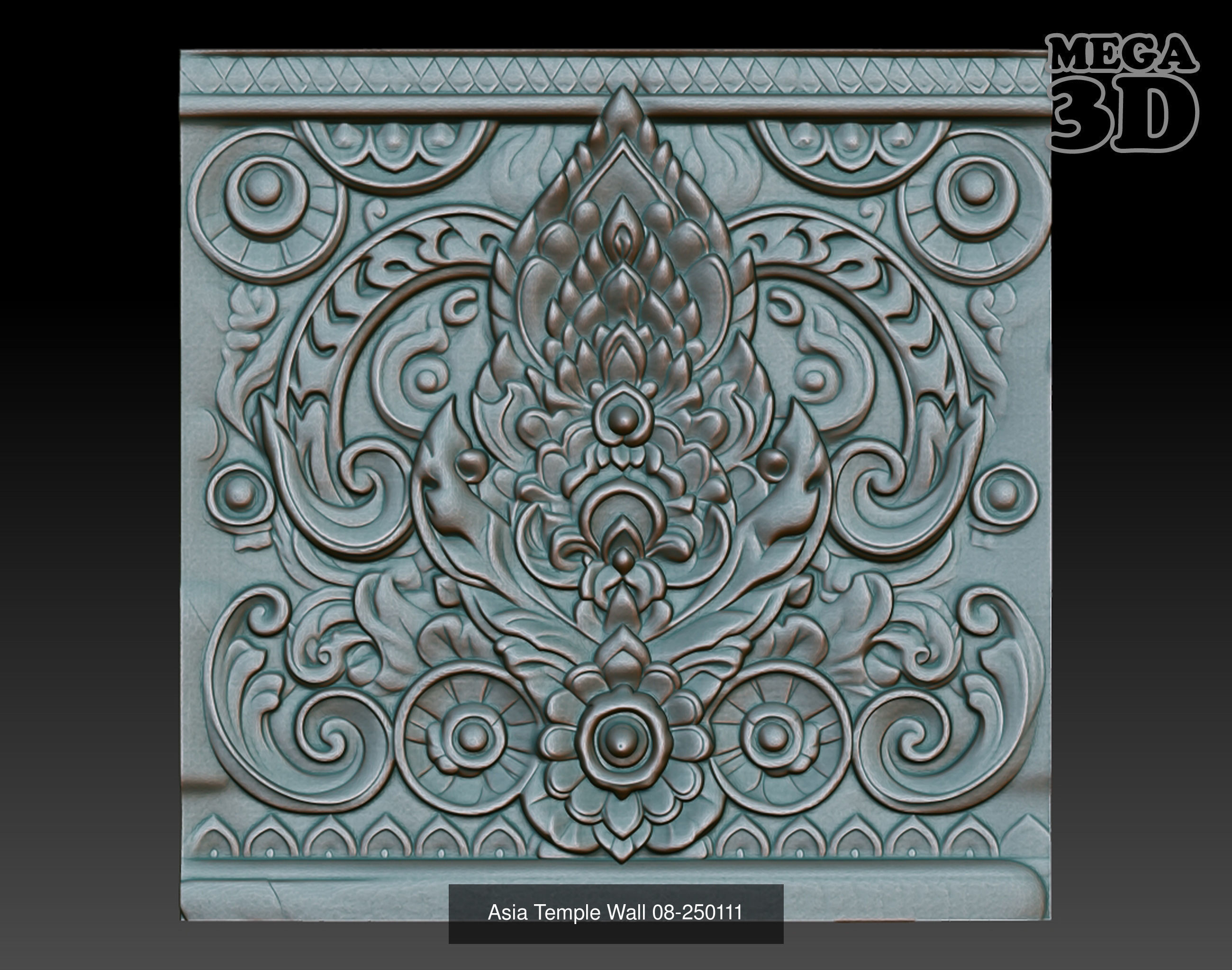 Asia Temple Wall Pack 250111 3D Model Collection_3