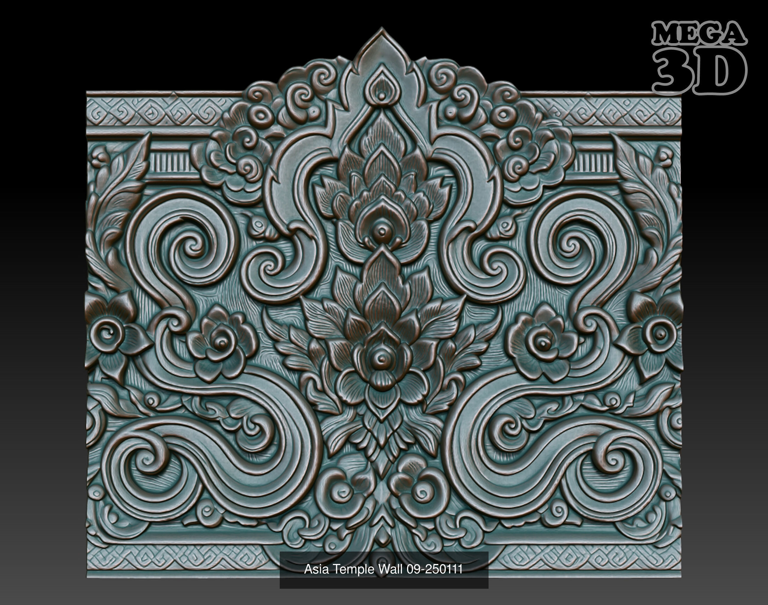 Asia Temple Wall Pack 250111 3D Model Collection_2