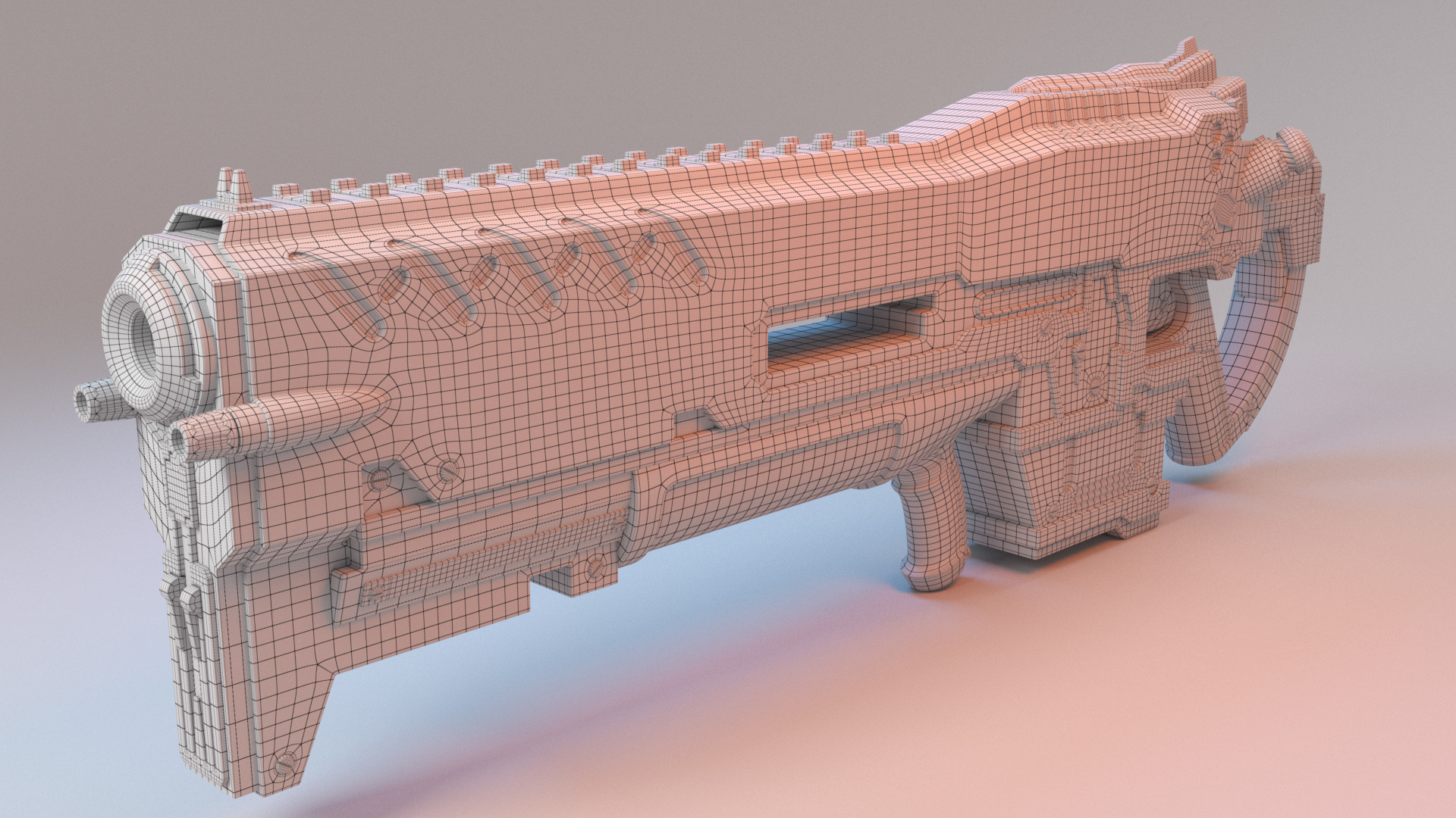 Riffle C-14 Impaler 3D model_5