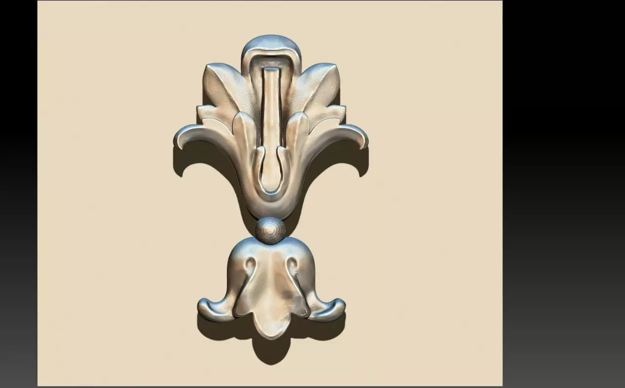  classic Carving ornament  3D model_0