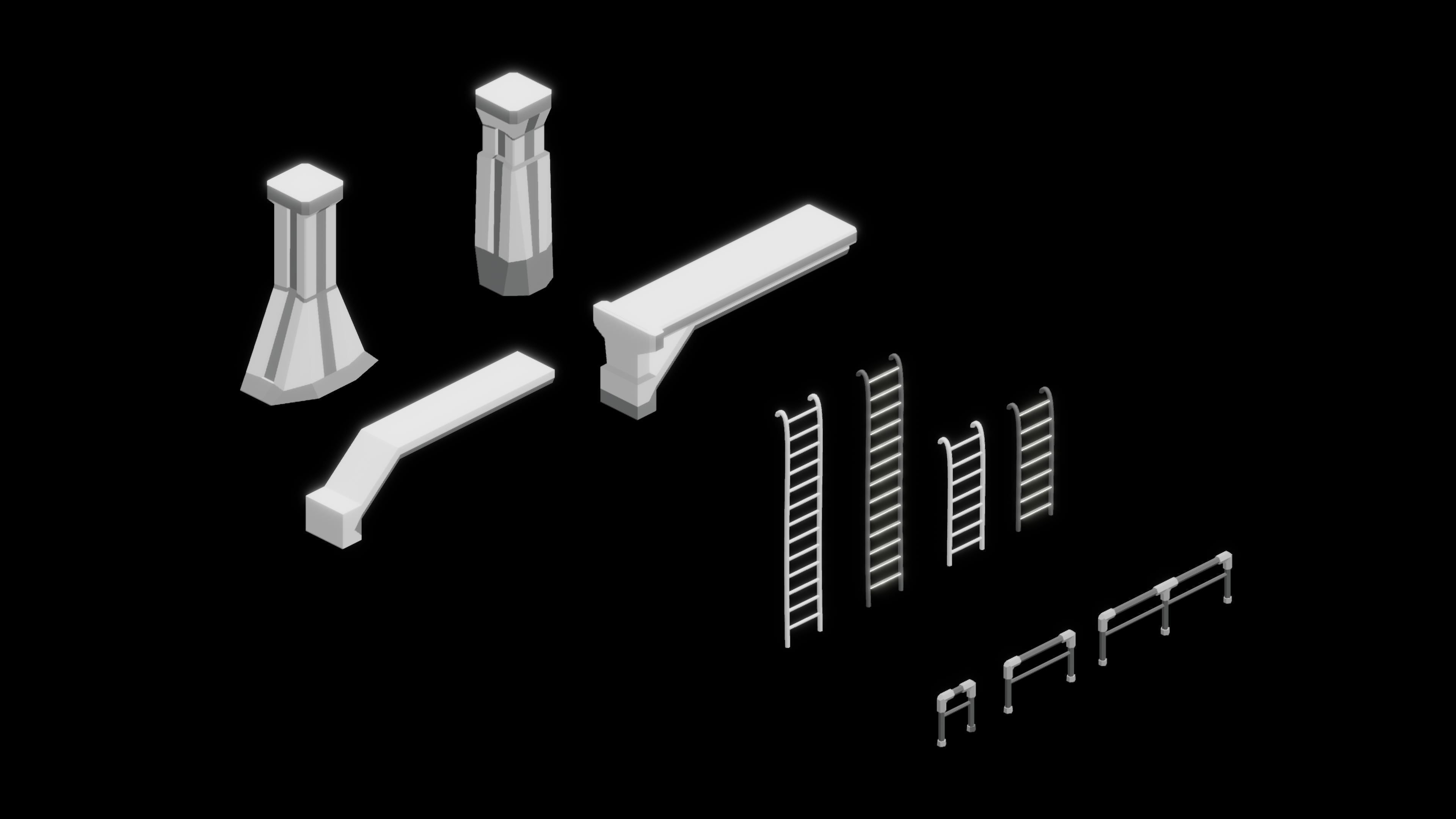 Scifi Station Vol 2 - Stylized Low Poly 3D Art Asset Pack Low-poly 3D model_6