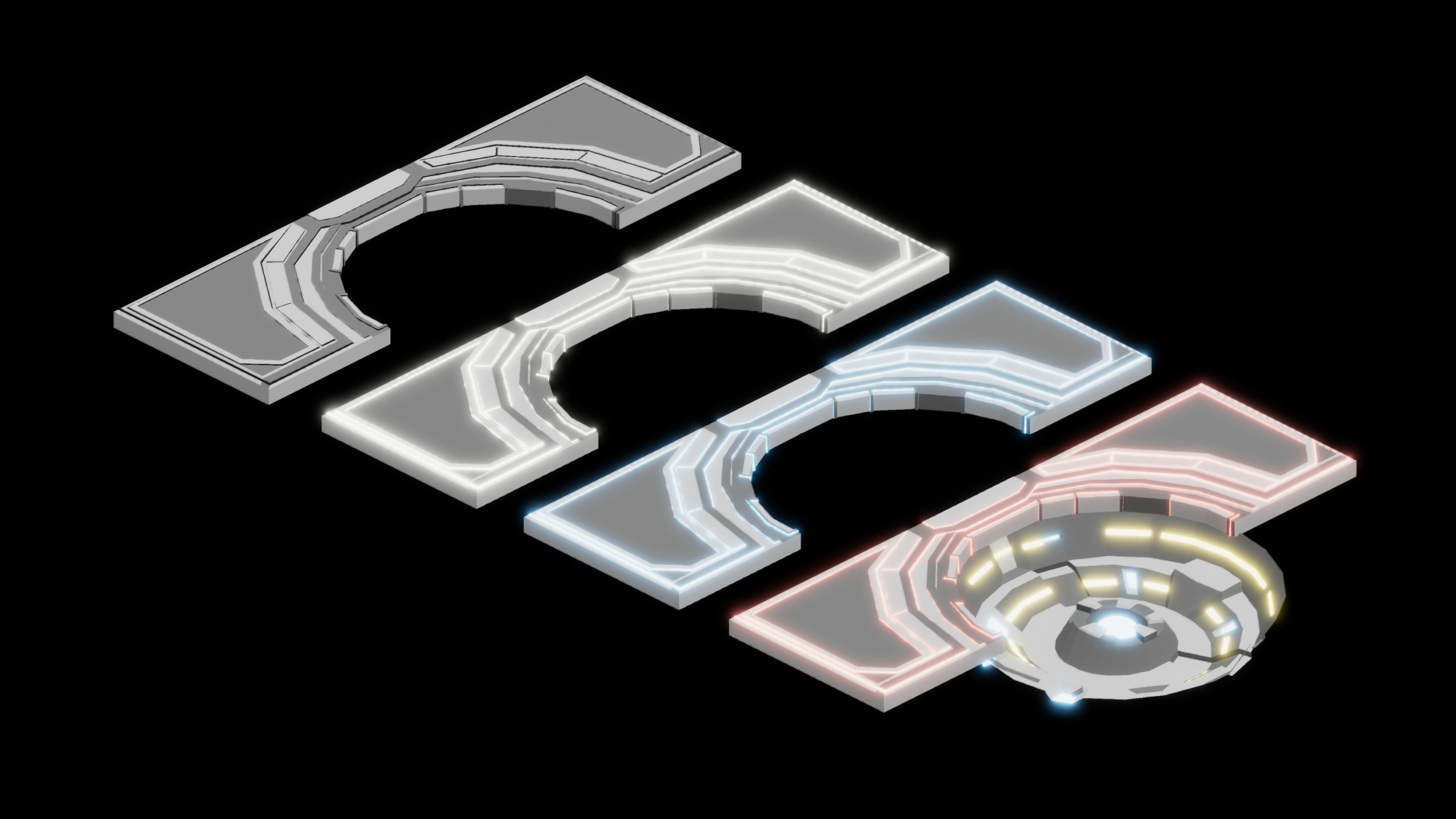 Scifi Station Vol 2 - Stylized Low Poly 3D Art Asset Pack Low-poly 3D model_15