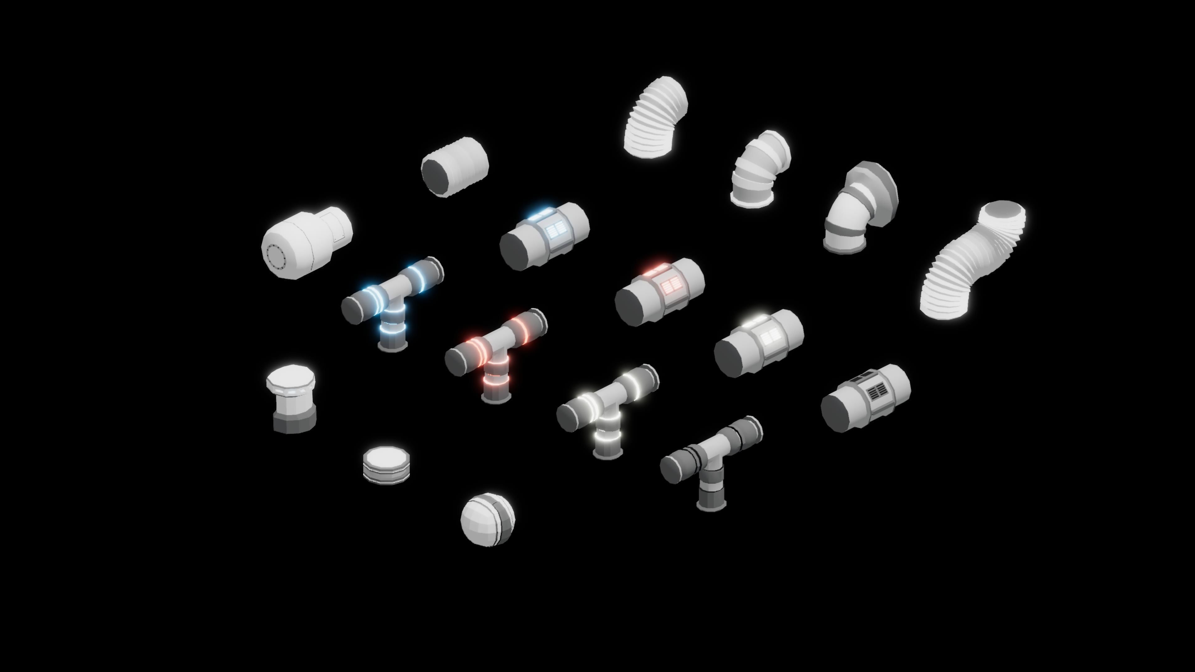 Scifi Station Vol 2 - Stylized Low Poly 3D Art Asset Pack Low-poly 3D model_10