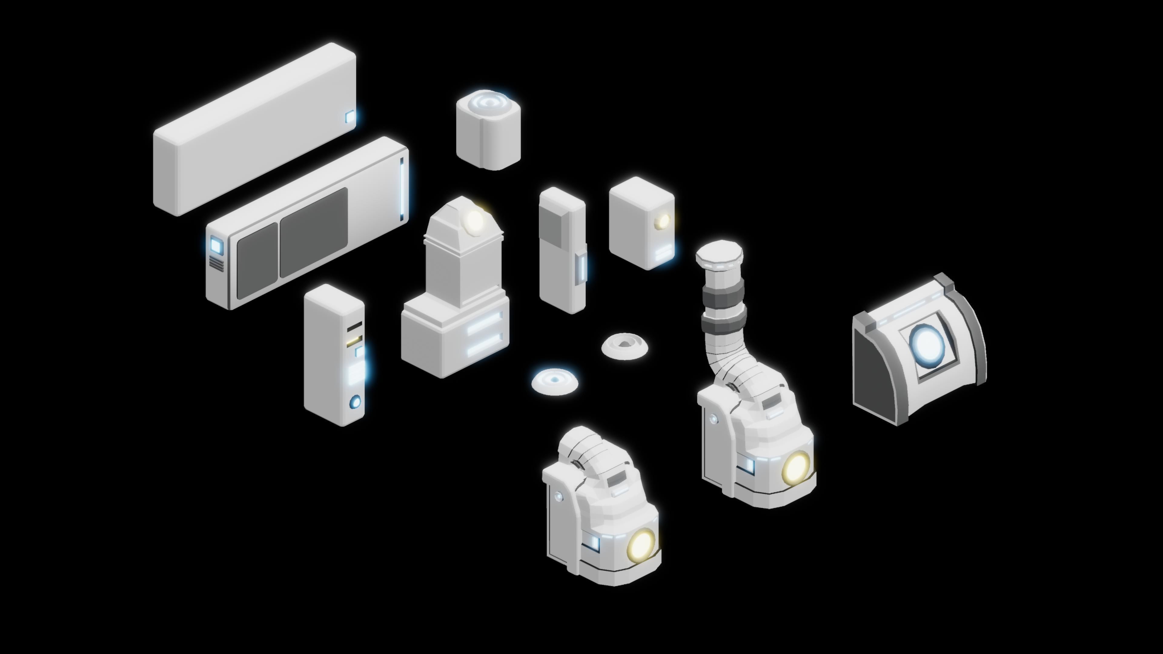 Scifi Station Vol 2 - Stylized Low Poly 3D Art Asset Pack Low-poly 3D model_7