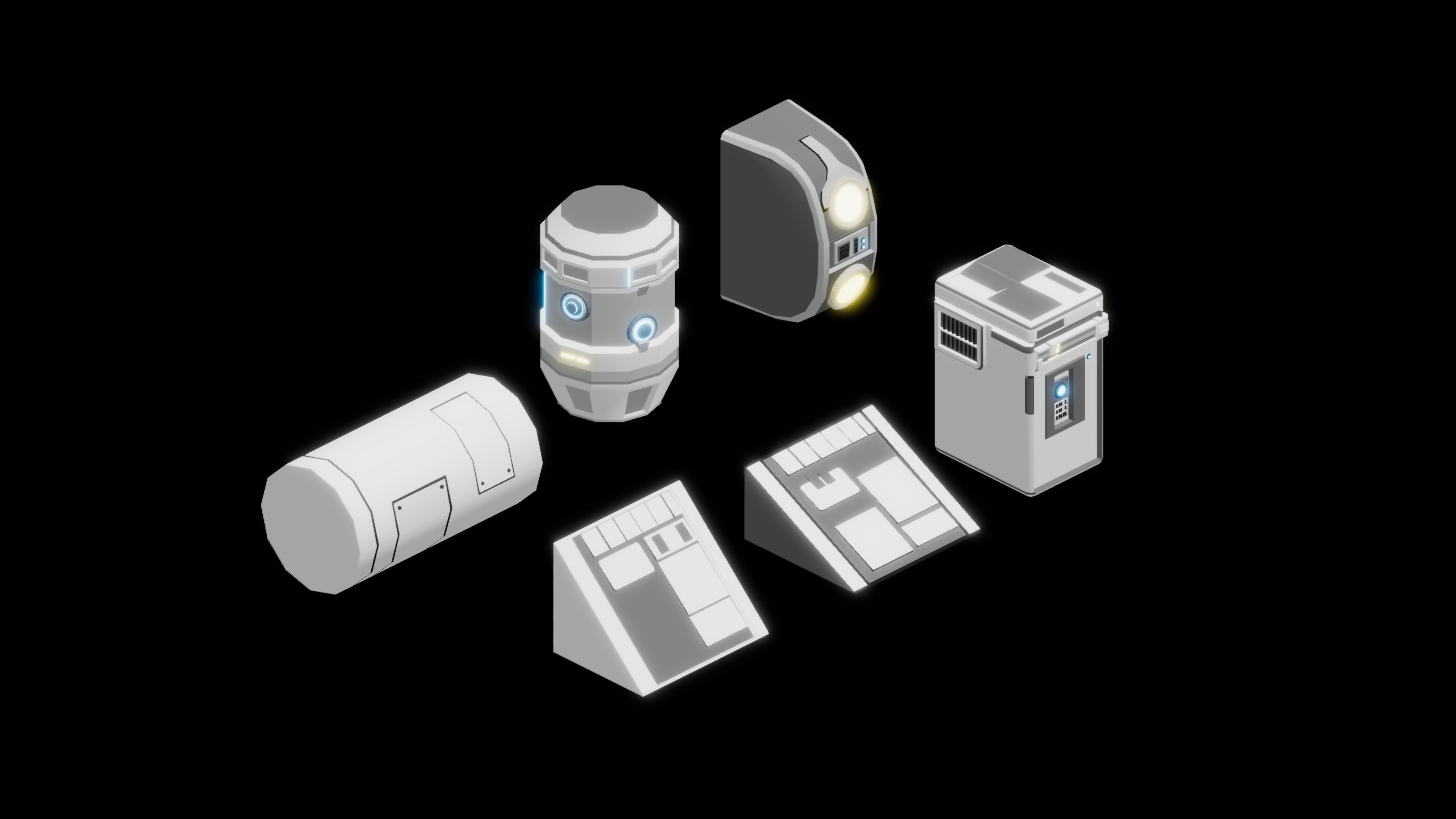 Scifi Station Vol 2 - Stylized Low Poly 3D Art Asset Pack Low-poly 3D model_8