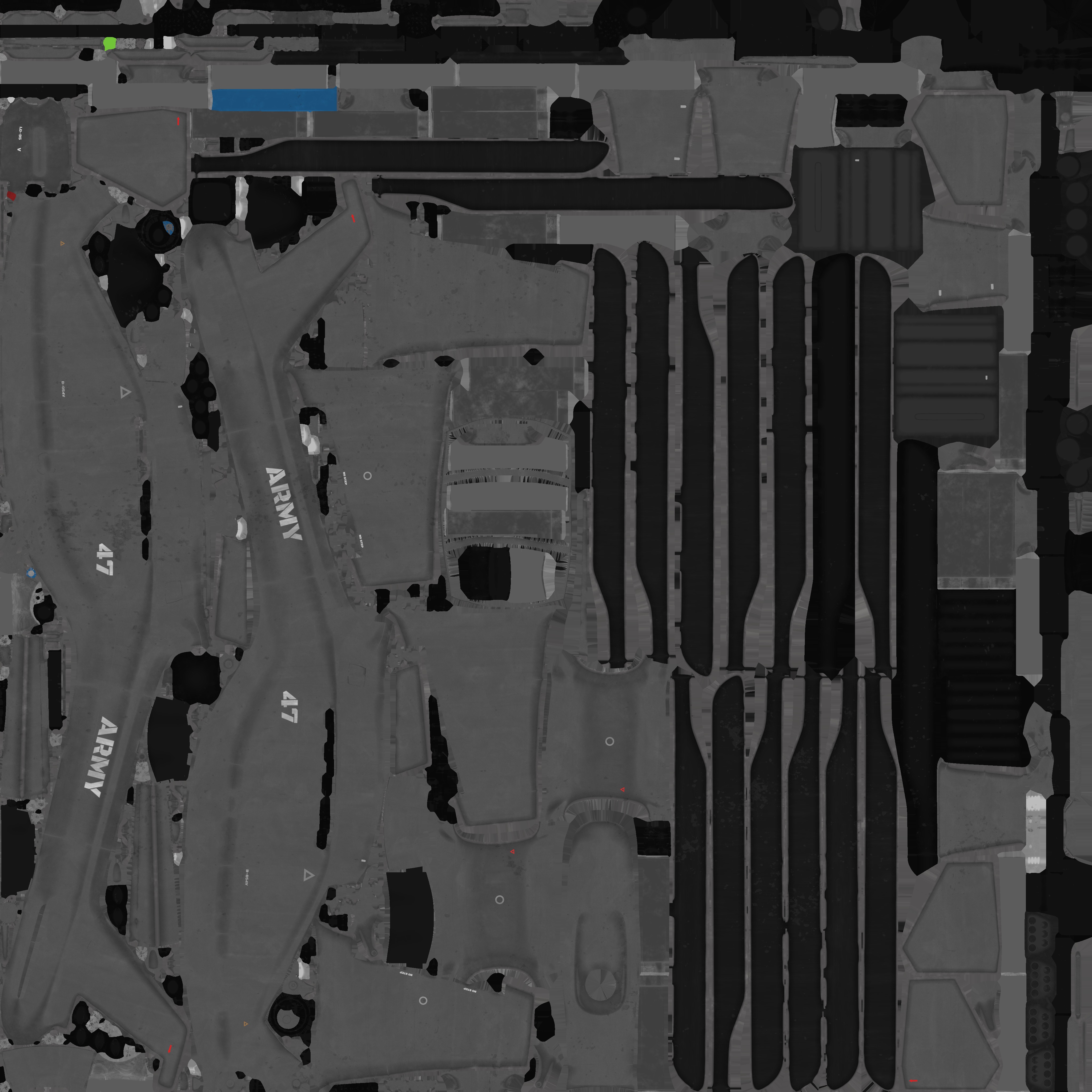 Attack helicopter grey paint dual rotor 3D model_5