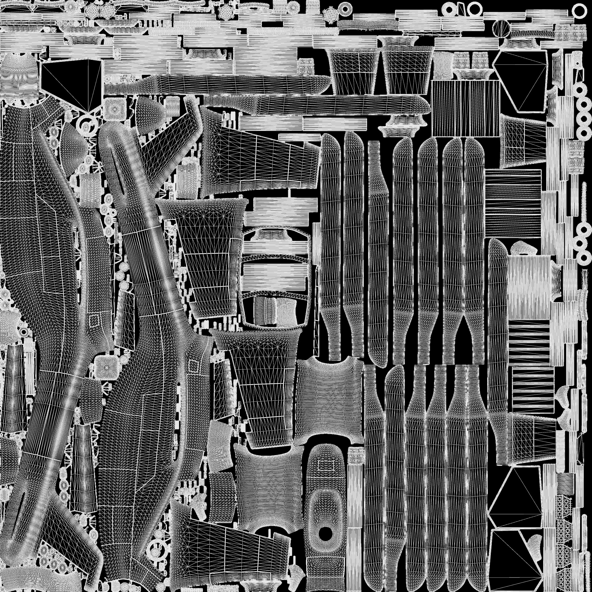Attack helicopter grey paint dual rotor 3D model_4
