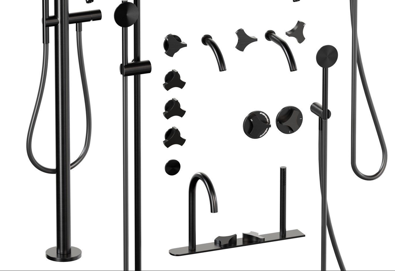 Ziqq Taps For Washbasin  Bidet Low-poly 3D model_7