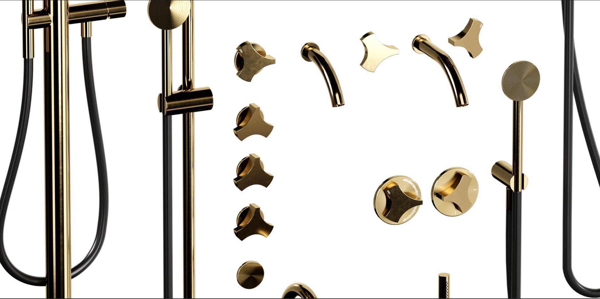 Ziqq Taps For Washbasin  Bidet Low-poly 3D model_8