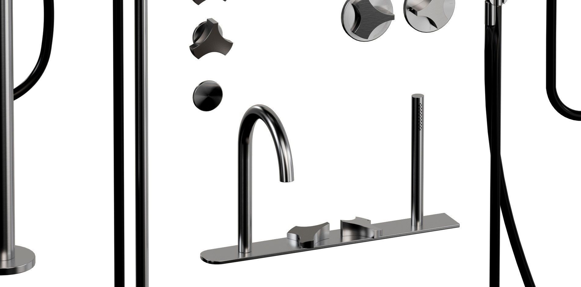 Ziqq Taps For Washbasin  Bidet Low-poly 3D model_9