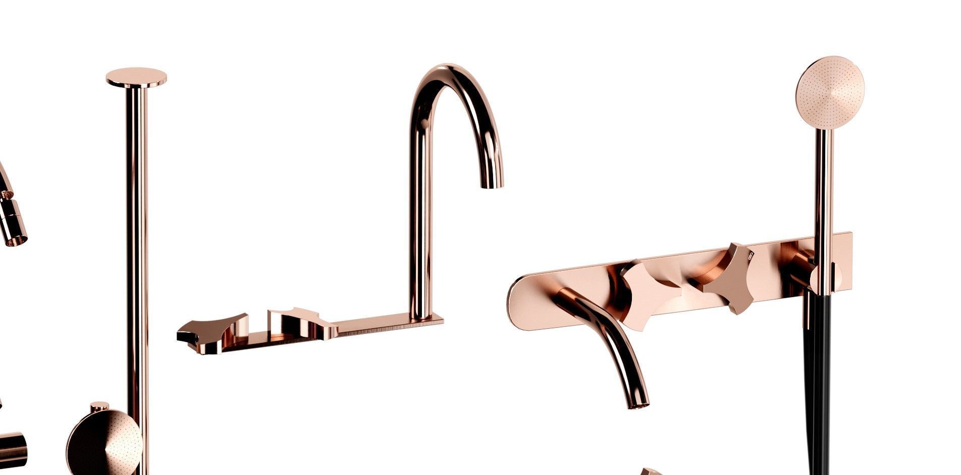 Ziqq Taps For Washbasin  Bidet Low-poly 3D model_10