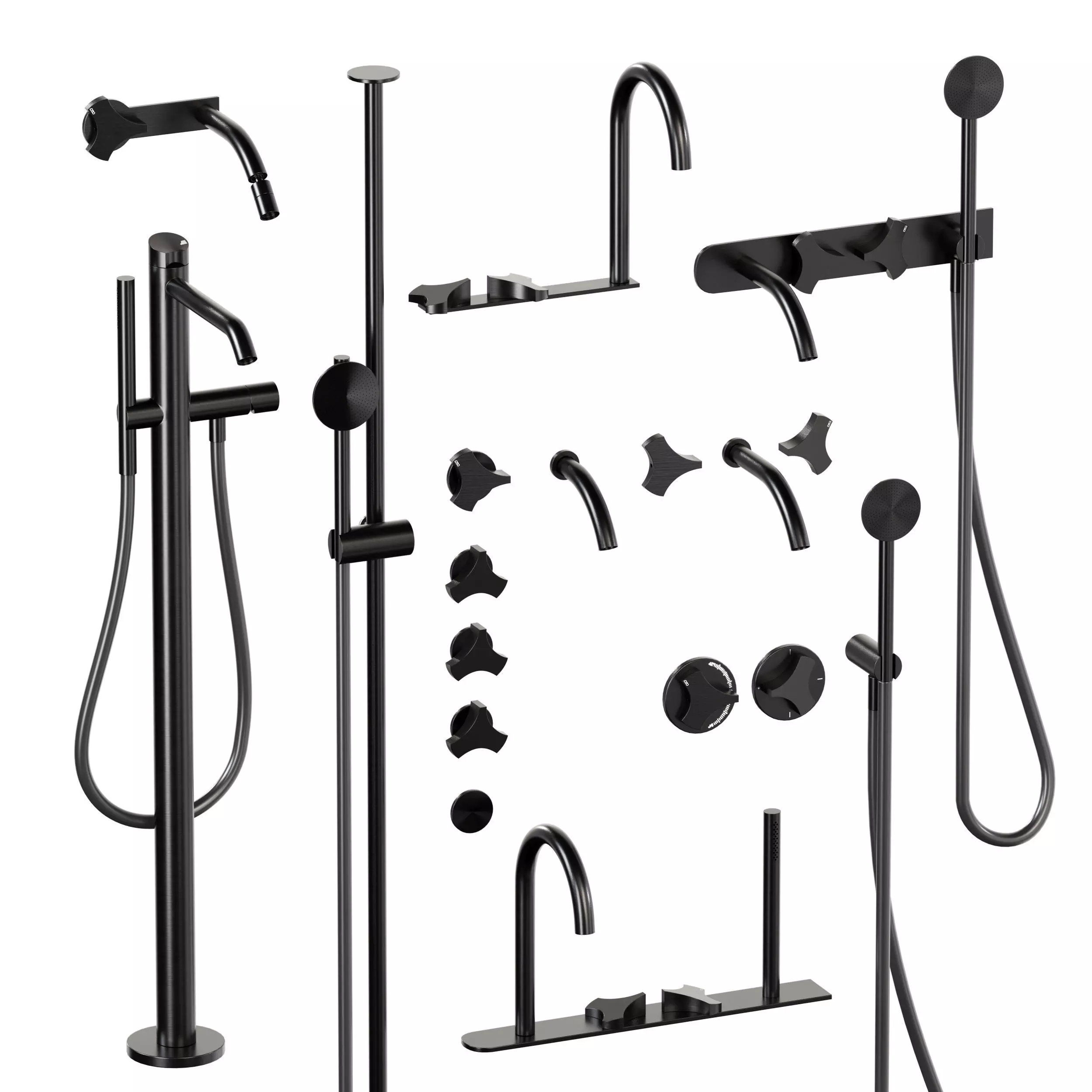 Ziqq Taps For Washbasin  Bidet Low-poly 3D model_0