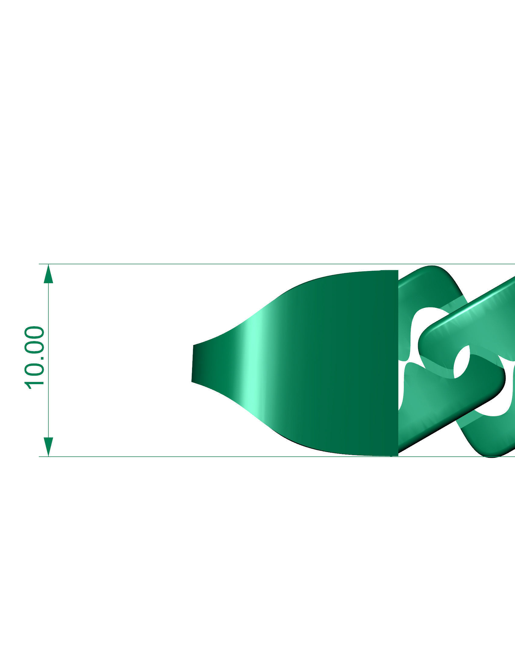 10 MM SPIRAL 3D New CUBAN BRACELET OR CHAIN OR NECKLACE 3D print model_1