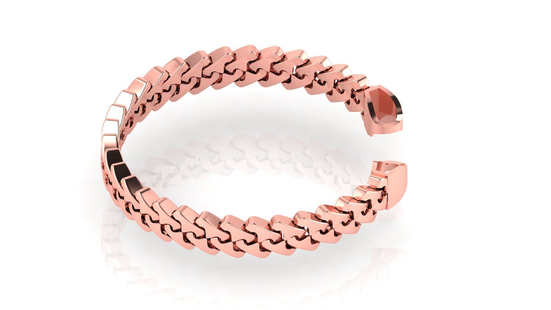 10 MM SPIRAL 3D New CUBAN BRACELET OR CHAIN OR NECKLACE 3D print model_3