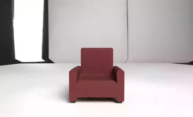 3D Model Low-Poly Sofa 
