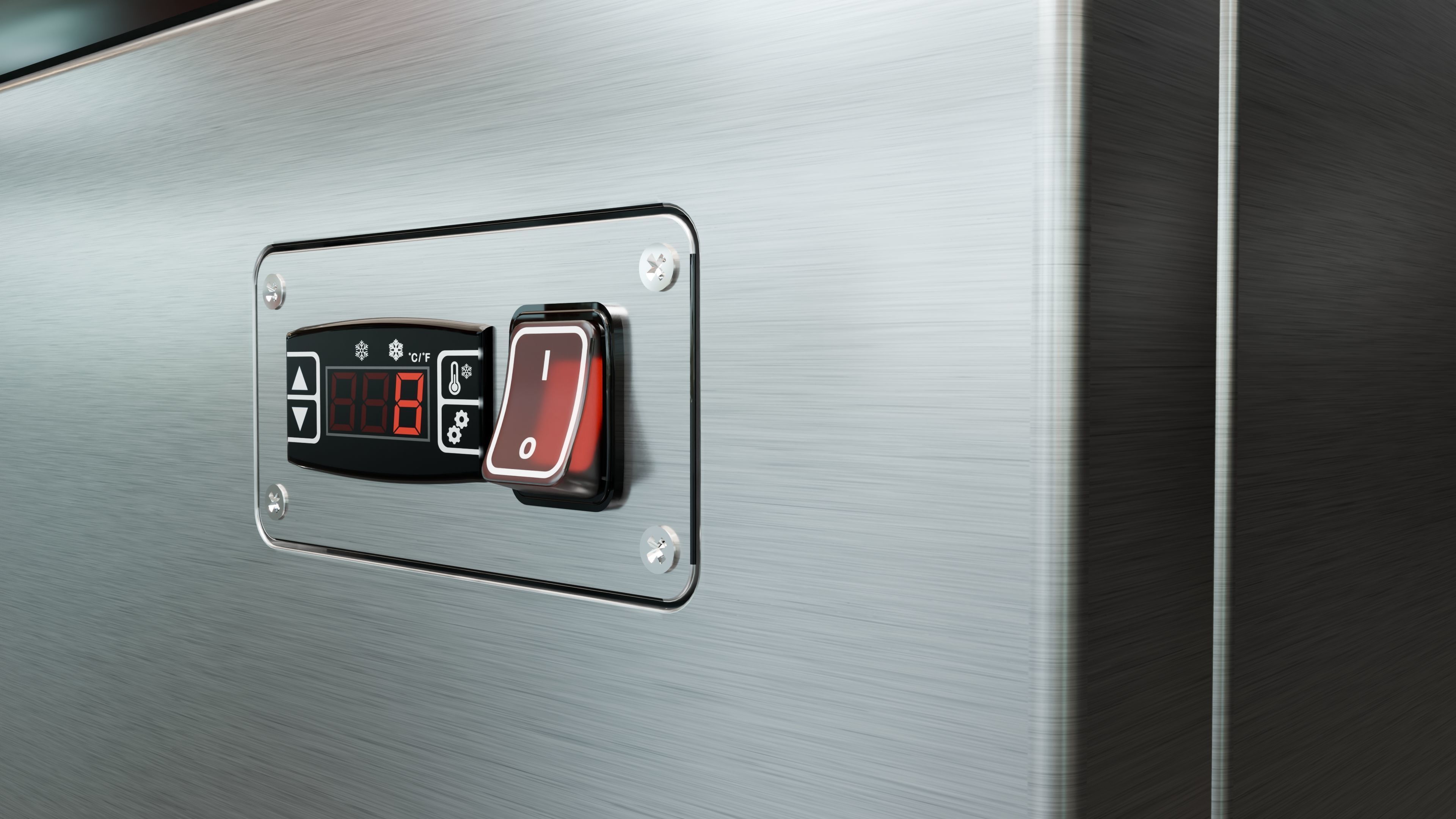 Single Door Showcase Fridge 3D model_4