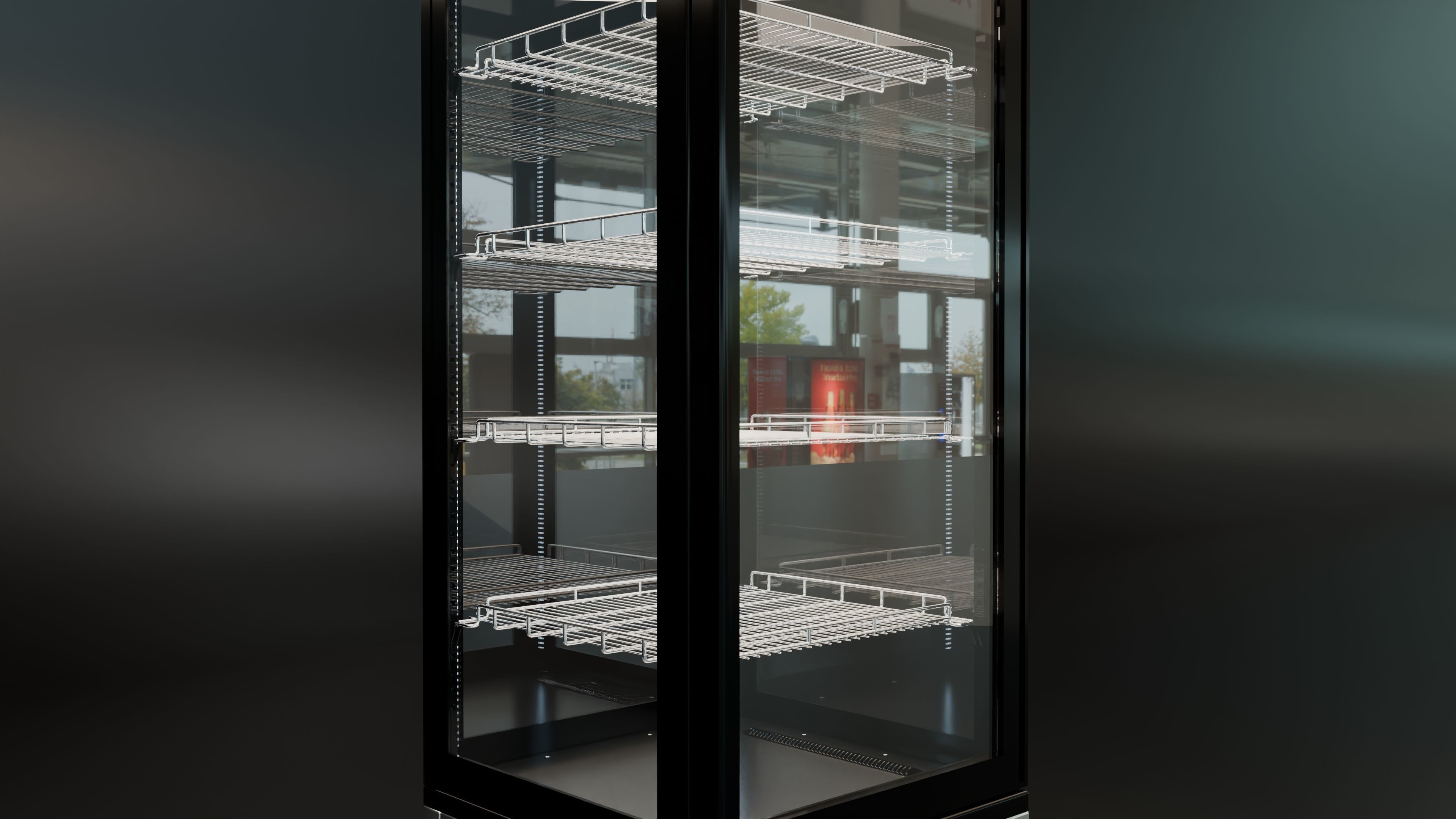 Single Door Showcase Fridge 3D model_2